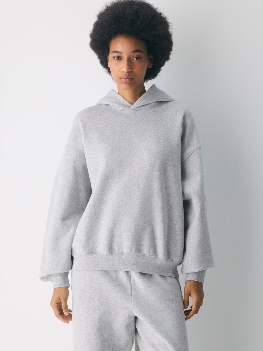 Aritzia Cozy Sweatfleece Mega Hoodie Heather Chrome